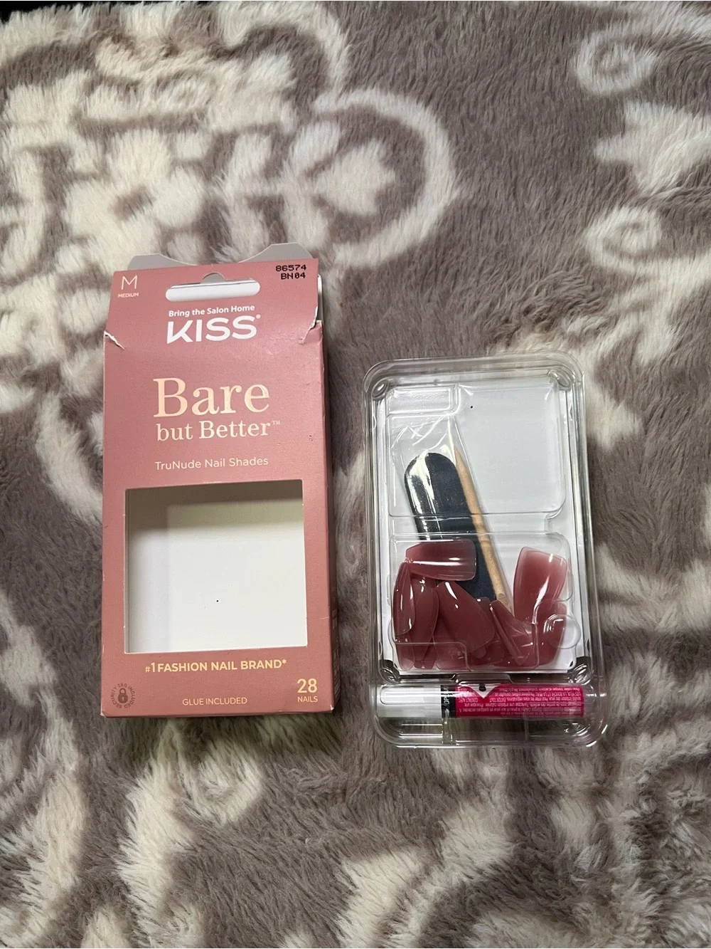 KISS Bare But Better TruNude Press-On Nails – Pink Nude | Medium